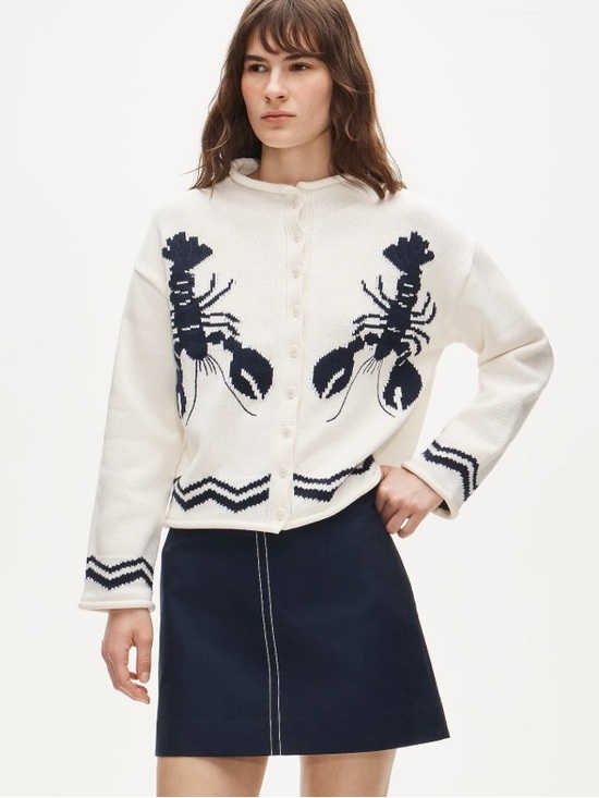 J. Crew Sweaters - J crew 2025 Rollneck™ cardigan with lobster intarsia